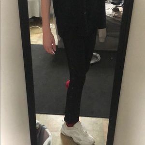 snap down track pants